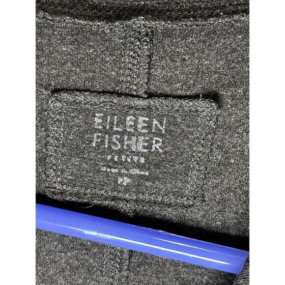 Eileen Fisher Womens Petite Mock Neck Full Zip Stretch Sweatshirt Gray see pics - Picture 4 of 16